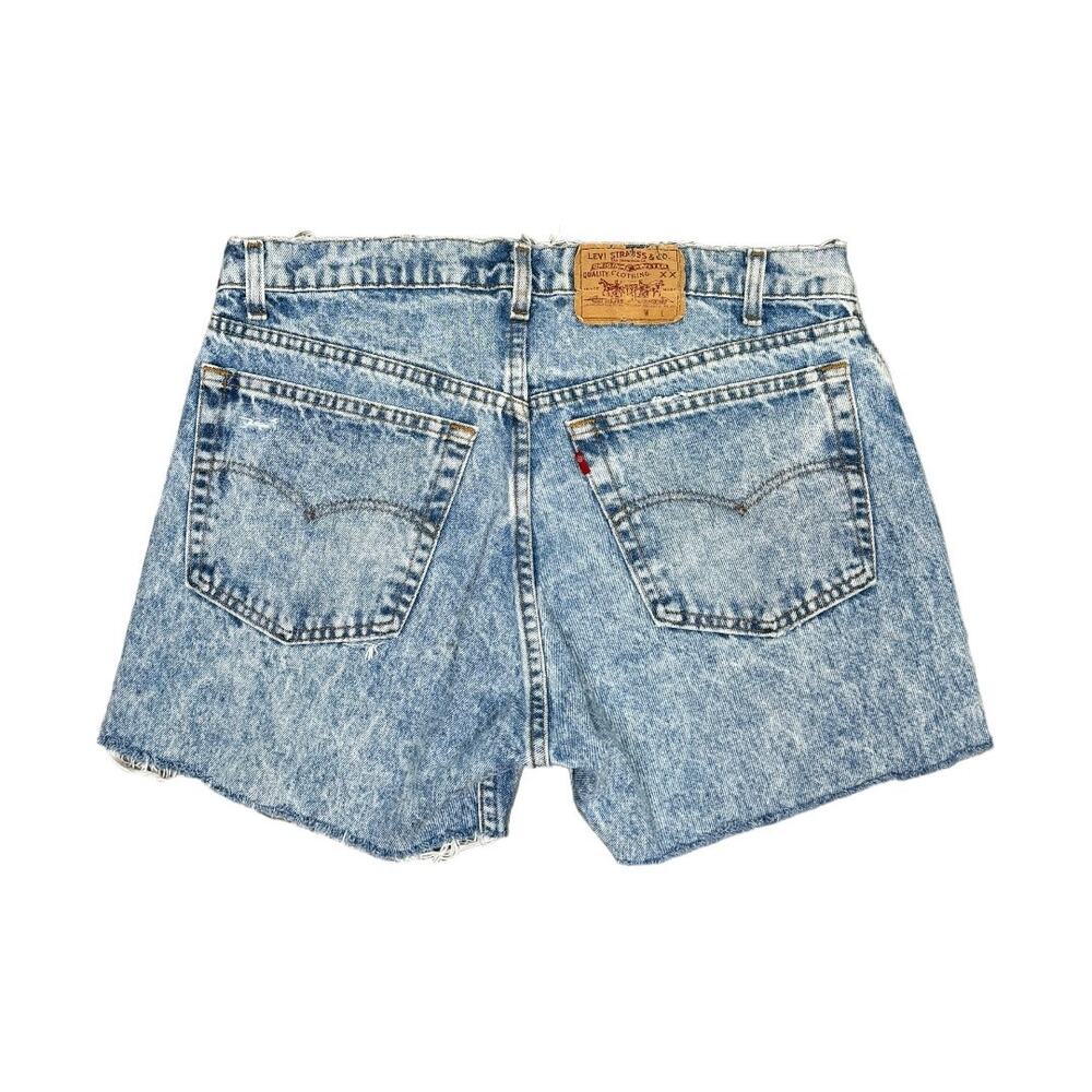 Levi's Acid Wash Distressed Denim Cutoffs Shorts 34 Custom Reworked High Rise